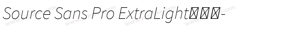 Source Sans Pro ExtraLight手机版字体转换